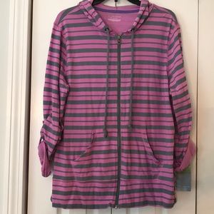 Cute striped hoodie! Size XL NWT